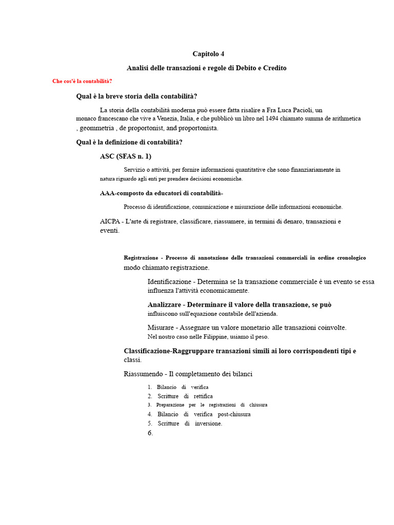 ACC Plus - Capitolo 4 - Analisi Delle Transazioni e Le Regole Del ...