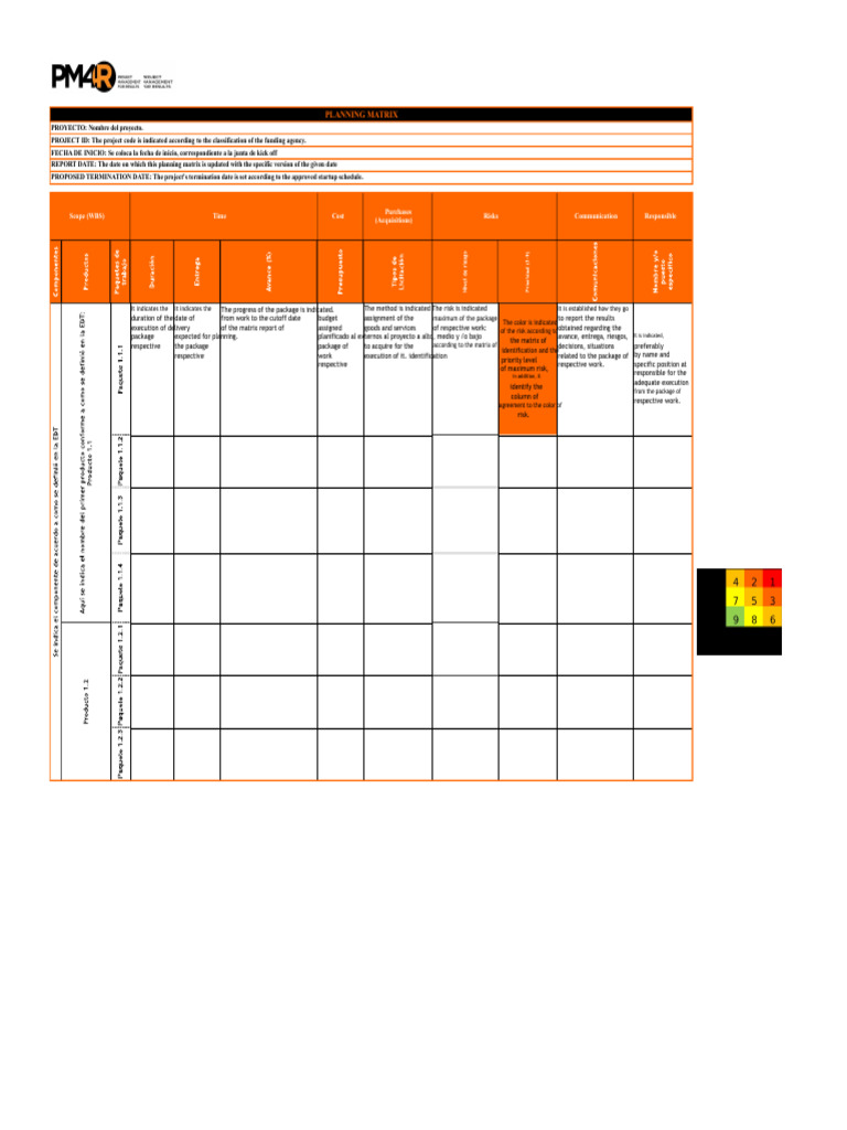 Project Planning Matrix Overview | PDF