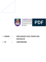 Name: Mohamad Faiz Omar Bin Mahmud - Id: 2009286466