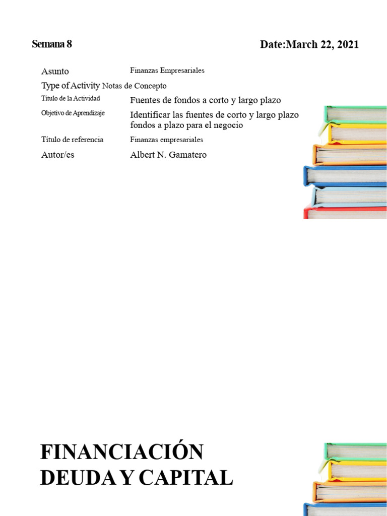 Fuentes de Financiamiento Empresarial | PDF | Préstamos | Bancos