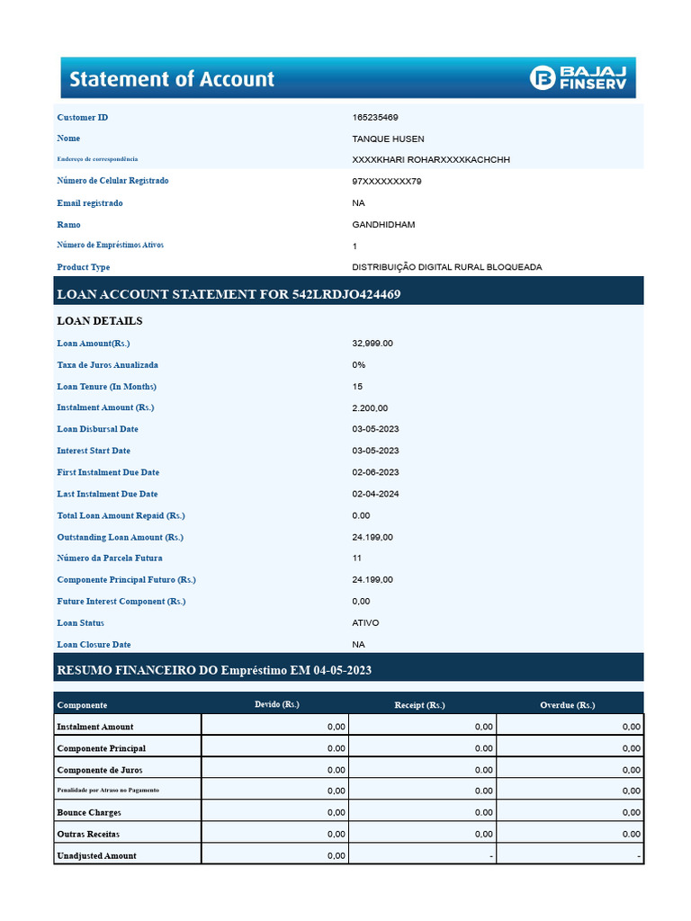 542LRDJO424469 Extrato de Conta | PDF | Juros | Bancos