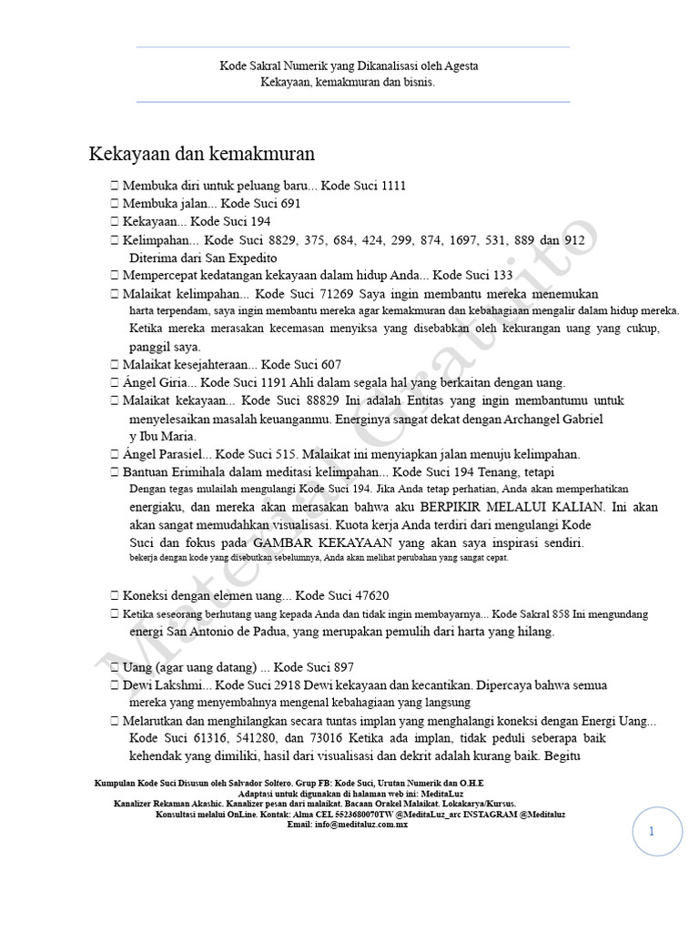 File Kode Kelimpahan Dan Bisnis PDF | PDF
