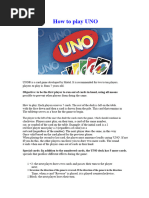 Custom UNO Cards and Rules Ideas | PDF | Gaming | Leisure