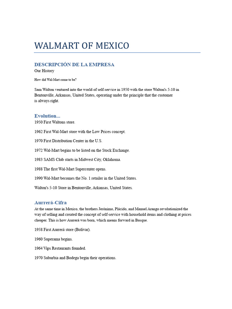 Walmart of Mexico | PDF | Walmart