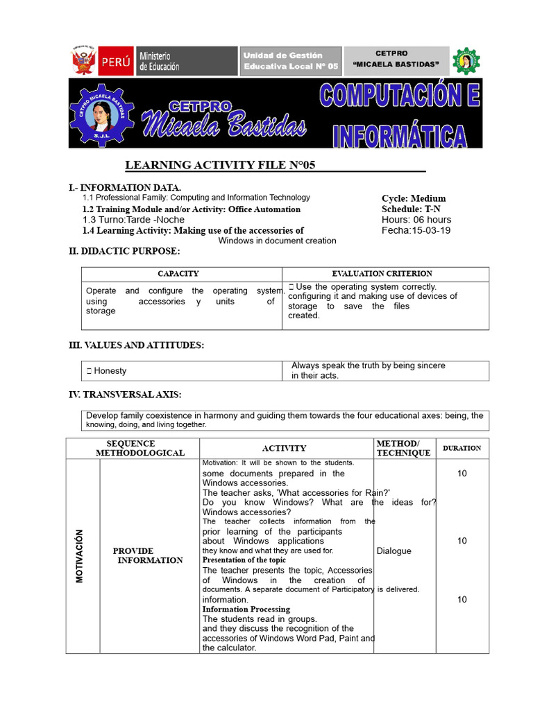 Office Activity Sheet - 05 | PDF | Information | Cognitive Science