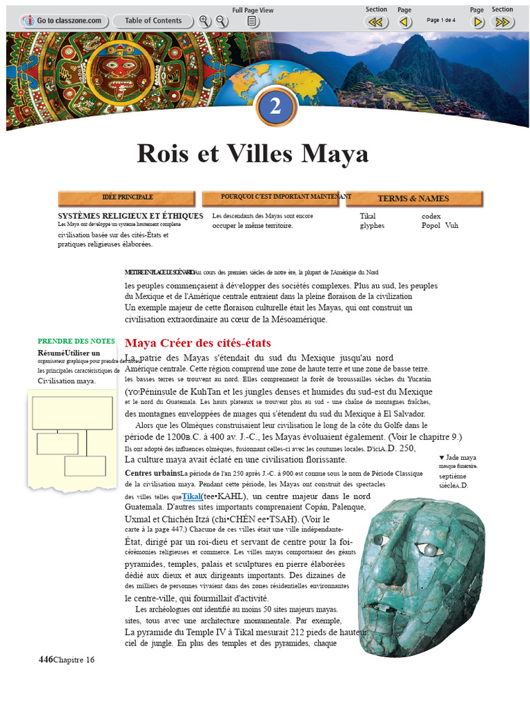 Civilisation Maya : Rois et Cités-États | PDF | Civilisation Maya ...