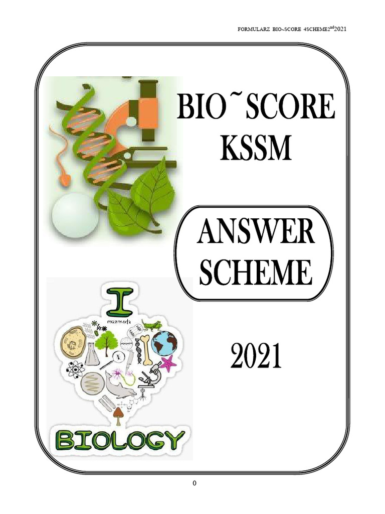 Pełny Schemat Odpowiedzi Bioscore f4 | PDF