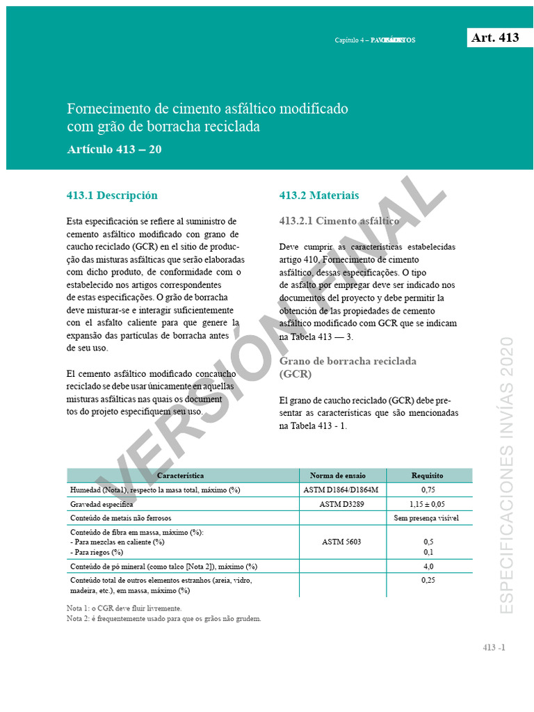 Cimento Asfáltico Modificado com GCR | PDF | Quilograma | Cimento