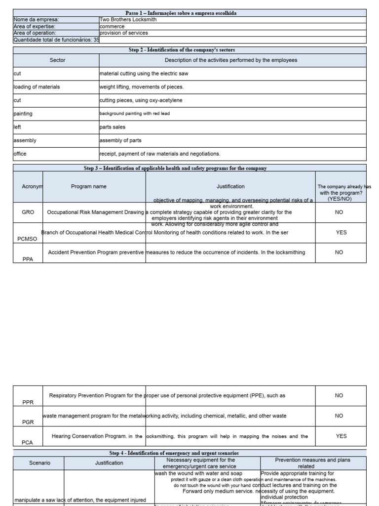 Company Health and Safety Analysis Report | PDF | Occupational Safety ...