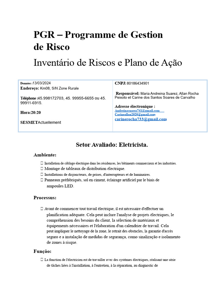 Gestion des Risques Électriques et Prévention | PDF | Bruit