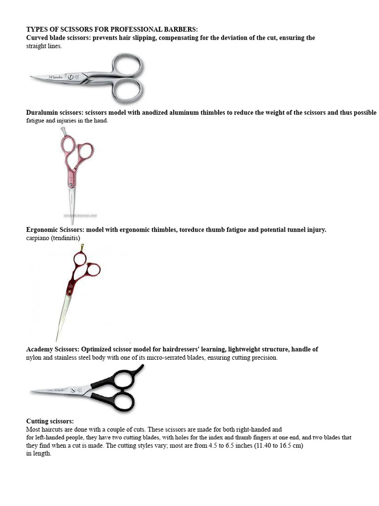 Essential Scissors for Professional Barbers | PDF | Scissors | Shaving