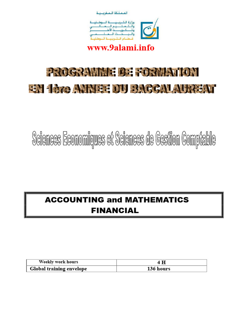 Training Program in The 1st Year of The Bachelor's Degree in Accounting ...
