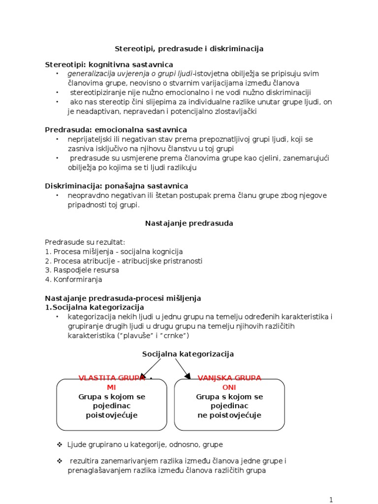 Stereo Tipi, Predrasude I Diskriminacija 2012 | PDF