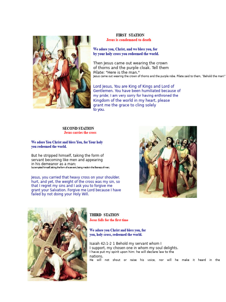 Stations of the Cross Reflection Guide | PDF | Jesus | Resurrection Of ...