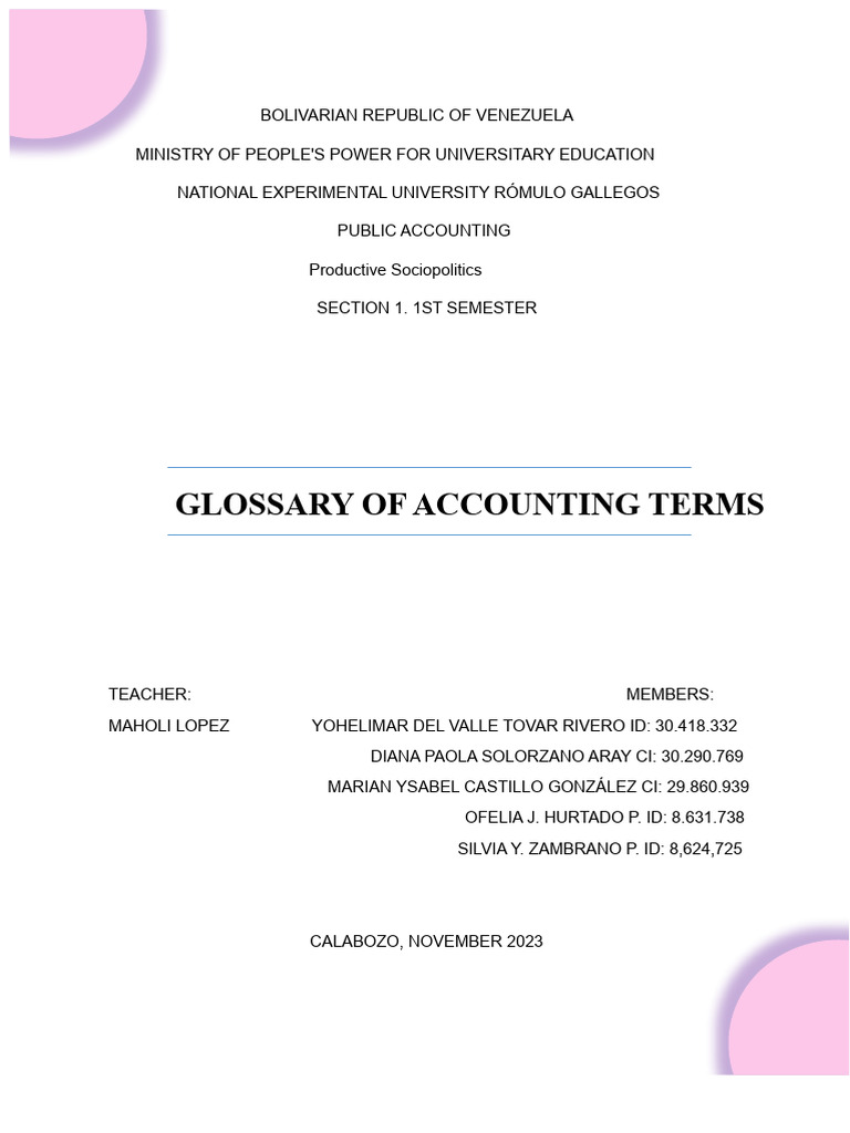 Glossary of 150 Accounting Terms | PDF | Debits And Credits | Taxes