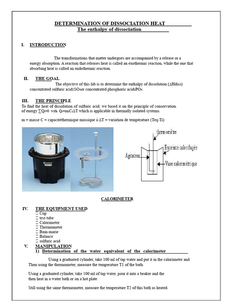 Lab 1 Chemistry II | PDF | Heat | Temperature
