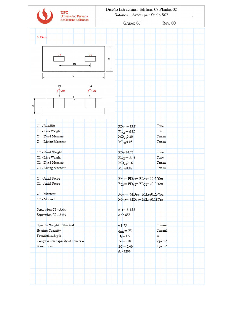 MathCAD - Combined Footing Design - TF - 01 | PDF | Bending | Solid ...