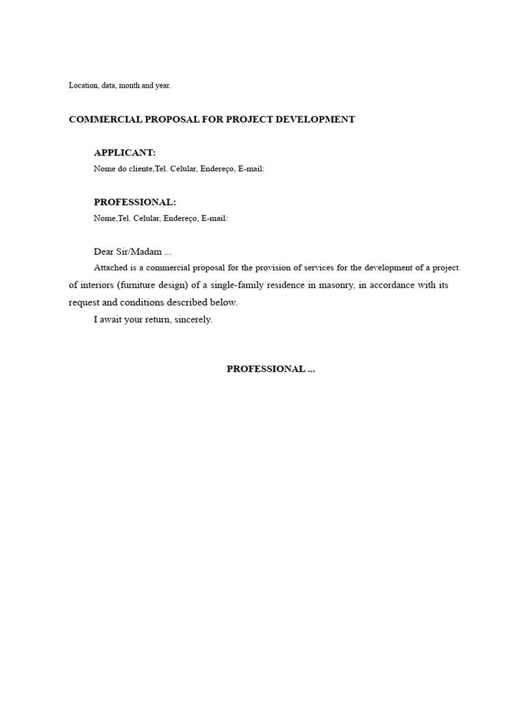 Interior Design Project Proposal Template | PDF