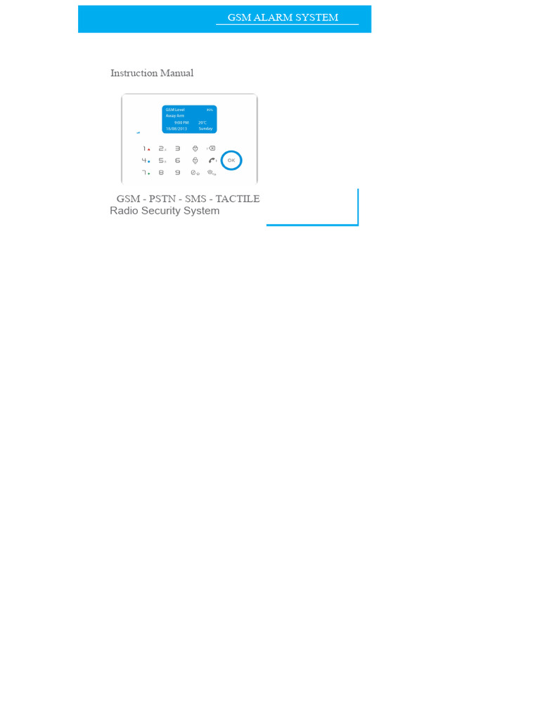 Alarm Manual G6 | PDF | Telephone | Electronics
