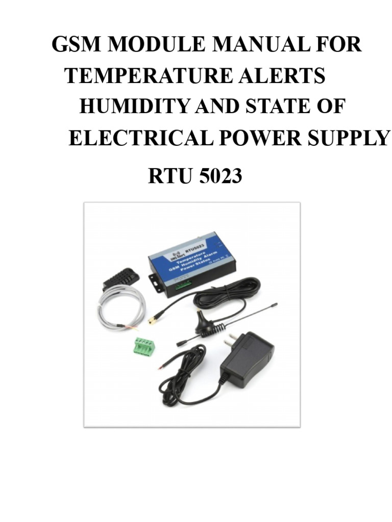 GSM Module Manual for Temp & Humidity Alerts | PDF | Power Supply ...