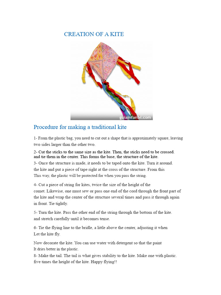 How to Make a Traditional Kite | PDF