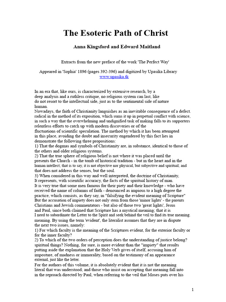 Understanding the Esoteric Christ | PDF | Truth | Soul
