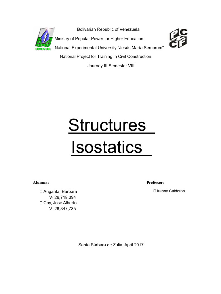 Isostatic Structures | PDF | Bending | Deformation (Engineering)