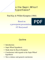 What Is The Sapir-Whorf Hypothesis?: Paul Kay & Willett Kempton (1984)