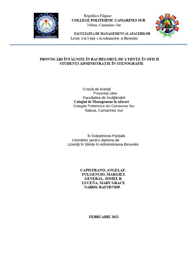 Generals Group Final Thesis | PDF