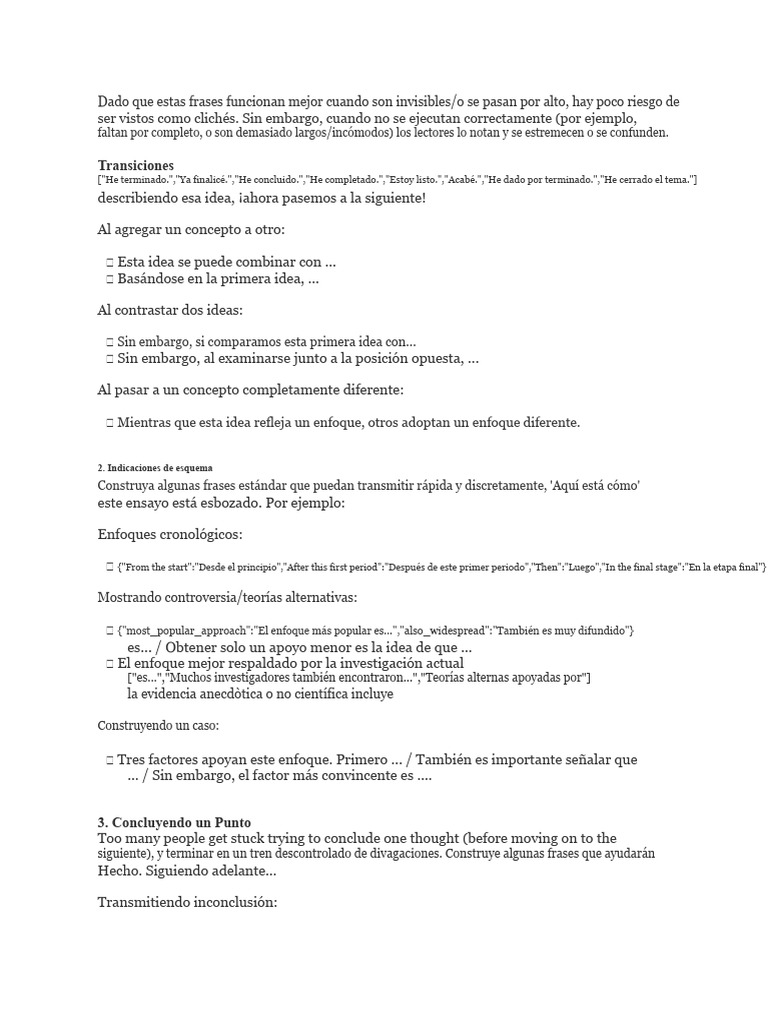 Frases Clave para Transiciones en Ensayos | PDF | Ensayos