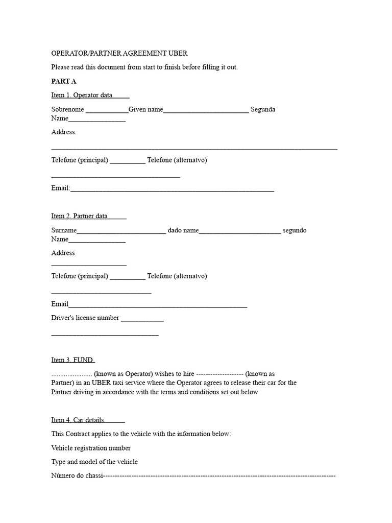 Uber Driver and Owner Contract | PDF | Insurance | Fee