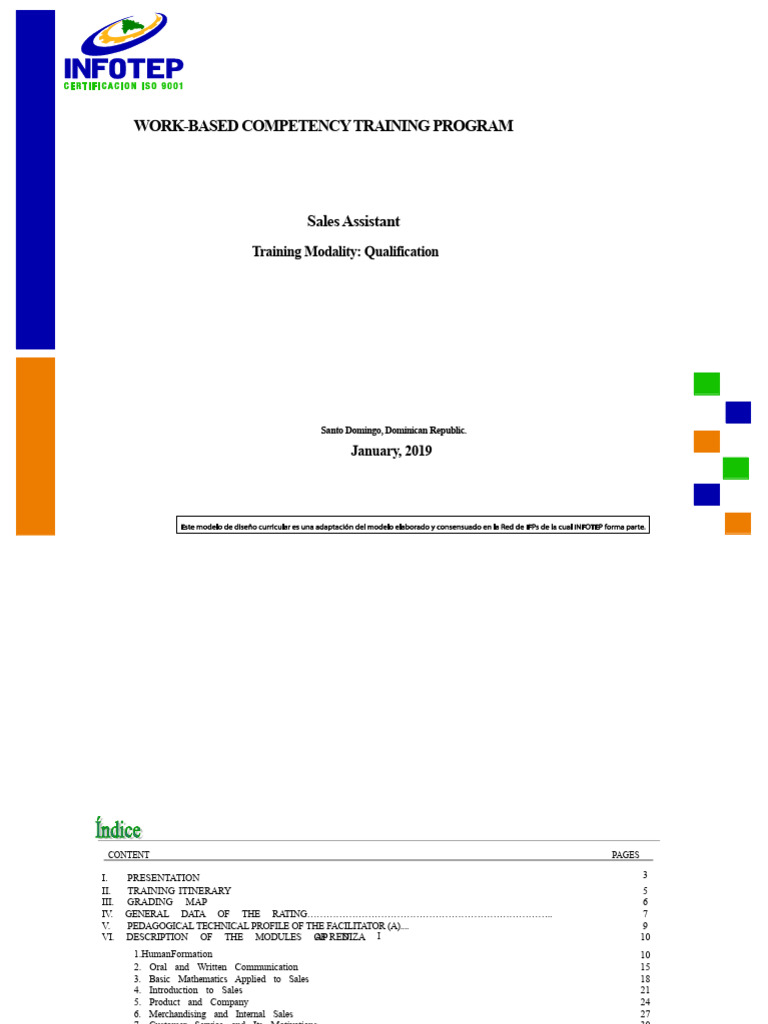 Sales Assistant Training Program Guide | PDF | Procedural Knowledge ...
