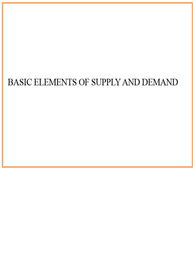 3) Basic Elements of Supply and Demand | PDF | Demand | Supply (Economics)