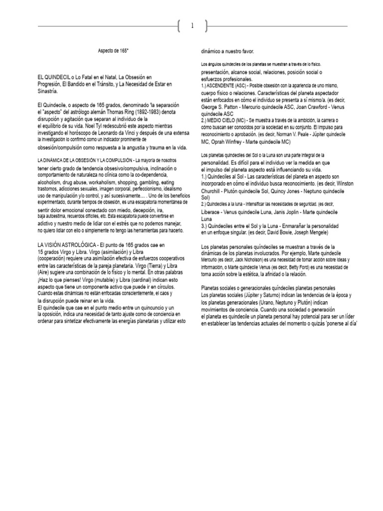 Quindeciles: Obsesión y Compulsión Astrológica | PDF | Astrología ...