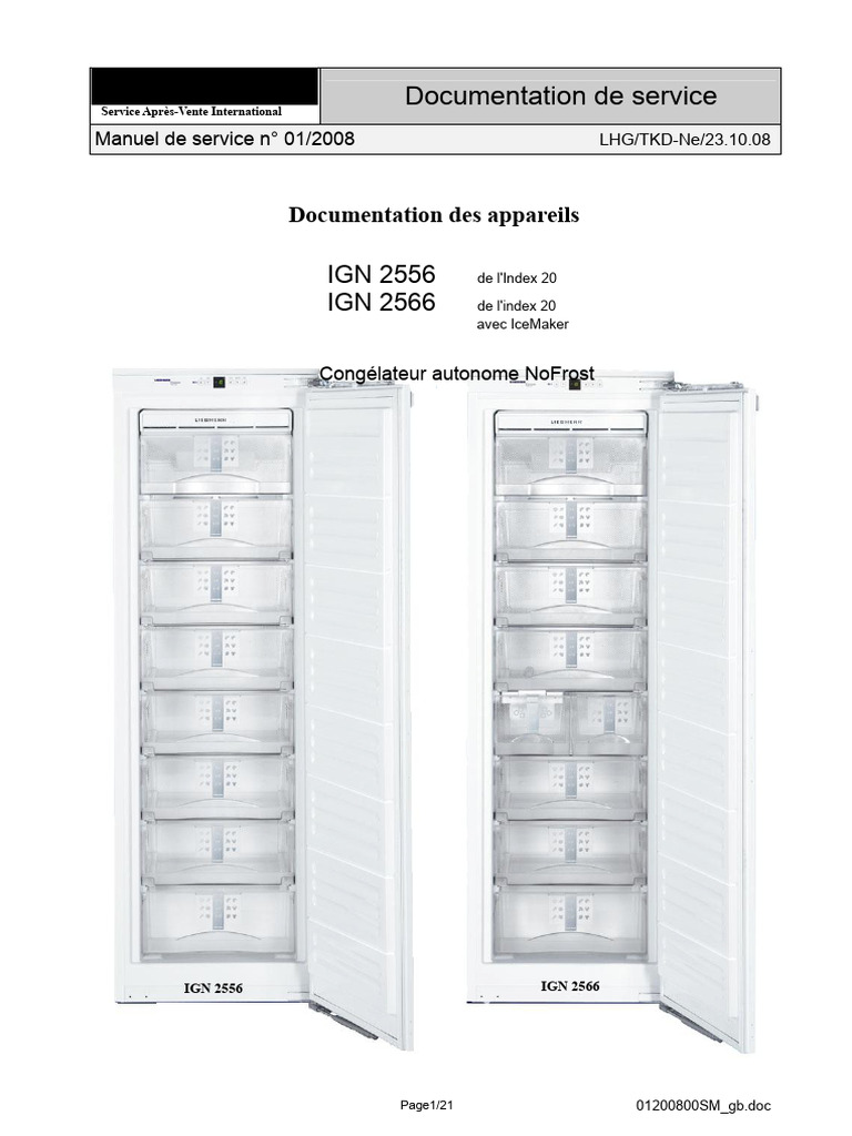 Manuel de service IGN 2556/2566 | PDF | Interrupteur | Électrotechnique
