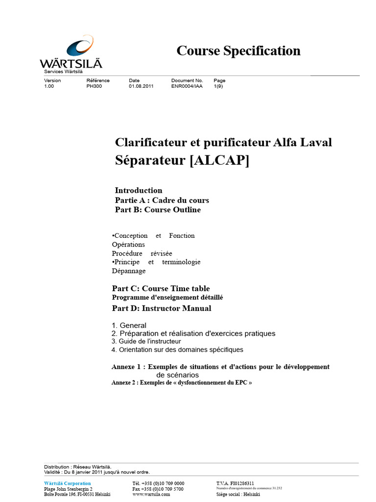 Formation sur le Séparateur ALCAP | PDF | Pédagogie