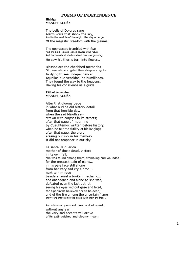 Poems of Independence | PDF
