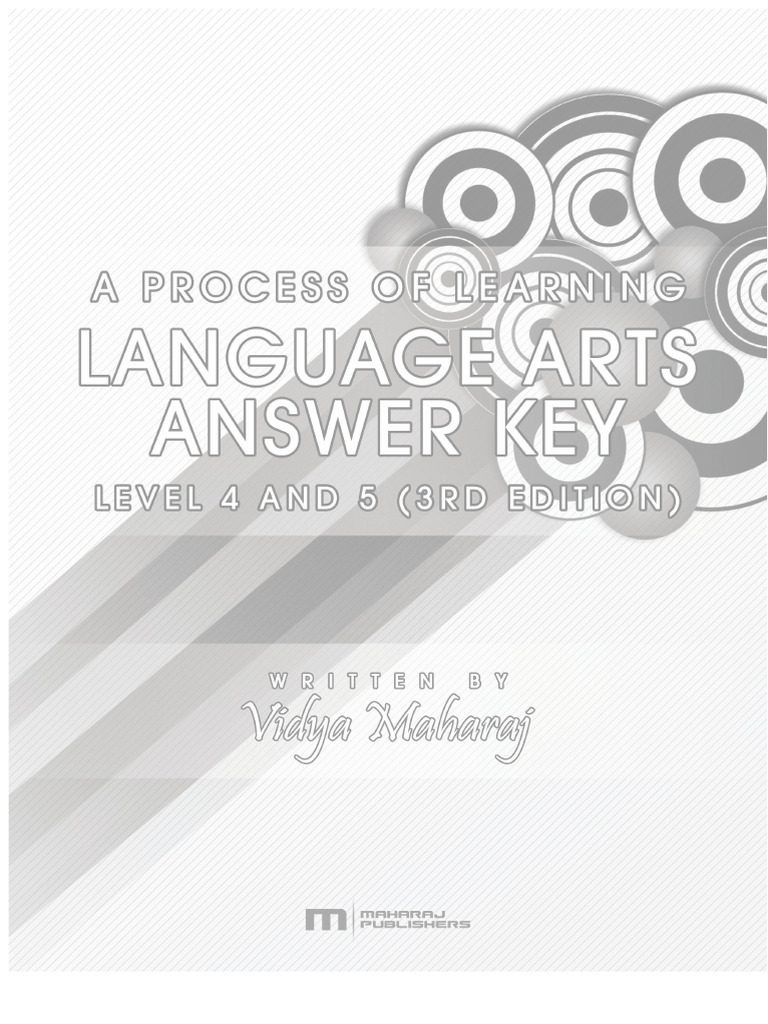 Un Proceso de Aprendizaje de Artes Del Lenguaje - Nivel 4 5 - Clave de ...