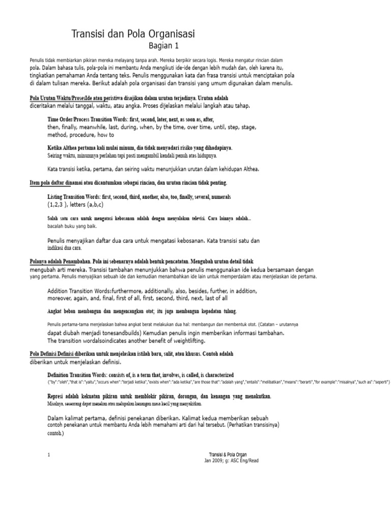 Polanya Transisi Organisasi Pt1 | PDF
