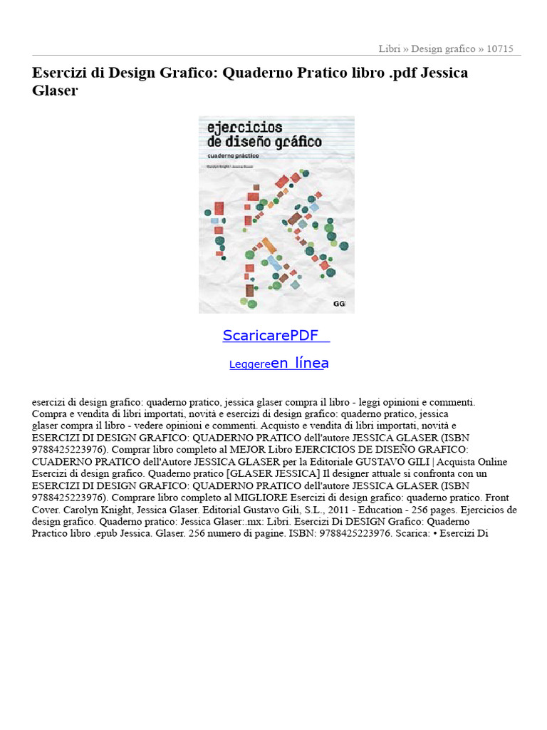 Esercizi Di Design Grafico Quaderno Pratico | PDF