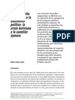 De La Revuelta Campesina A La Autonomía Política: La Crisis Boliviana y La Cuestión Aymara