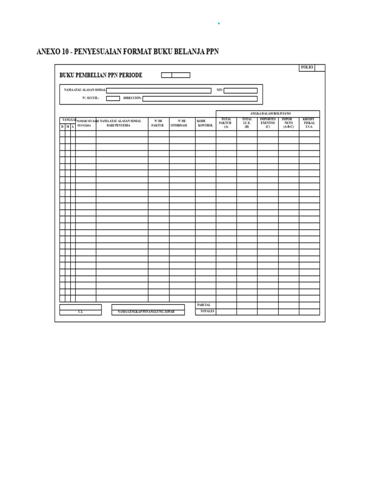 format buku pembelian | PDF