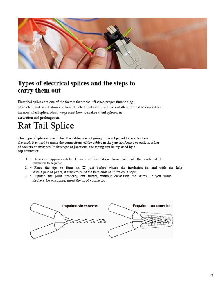 Electrical Splicing Techniques Guide | PDF | Electrical Connector | Wire