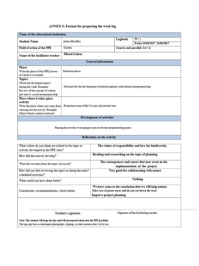 Logbook | PDF
