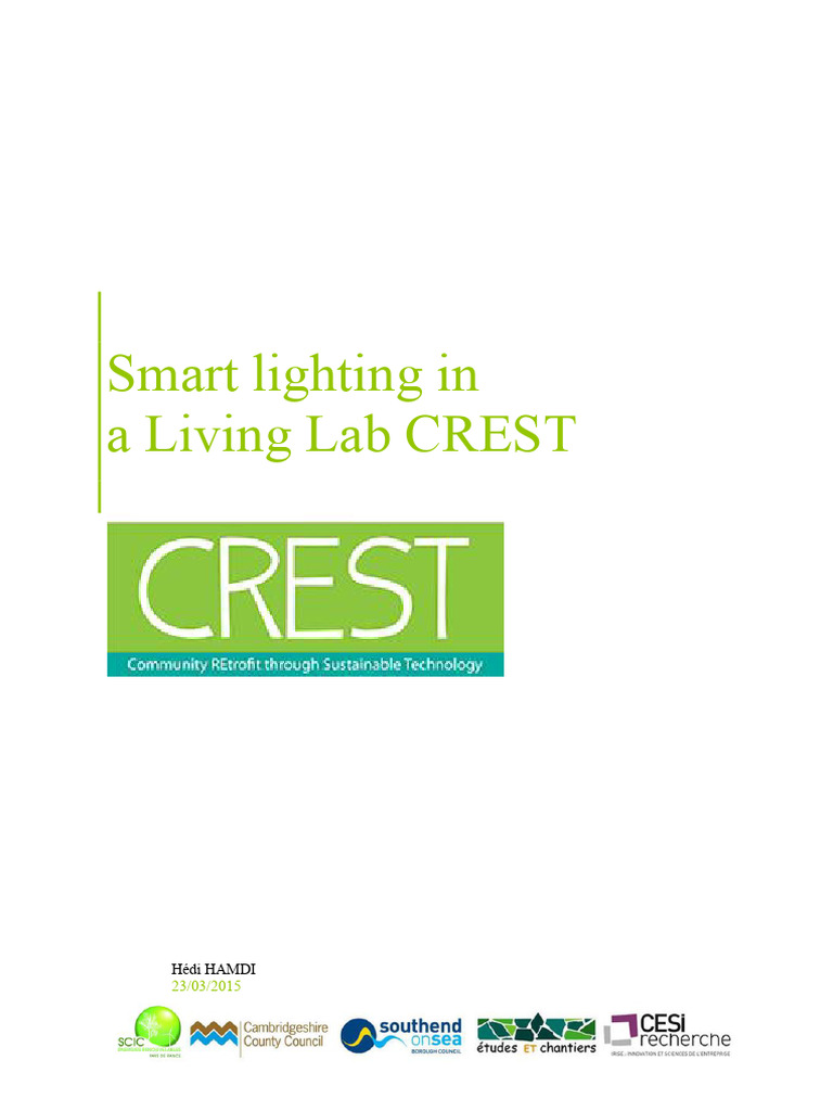 Smart Lighting Solutions in CREST Lab | PDF | Lighting | Arduino