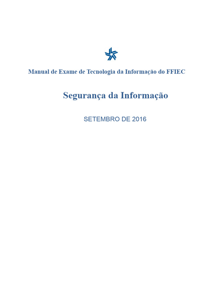 Manual de Segurança da Informação FFIEC | PDF | Segurança de ...