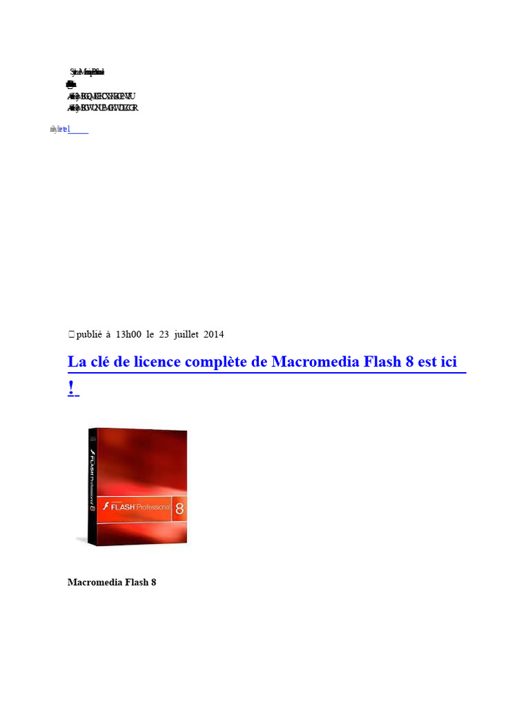 Clés et patchs pour Macromedia Flash 8 | PDF | Adobe Flash | Logiciel