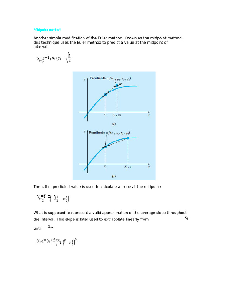 Midpoint Method in Euler's Technique | PDF