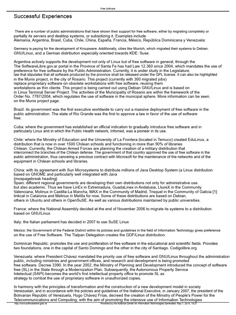 Global Adoption of Free Software by Governments | PDF | Linux | Free ...