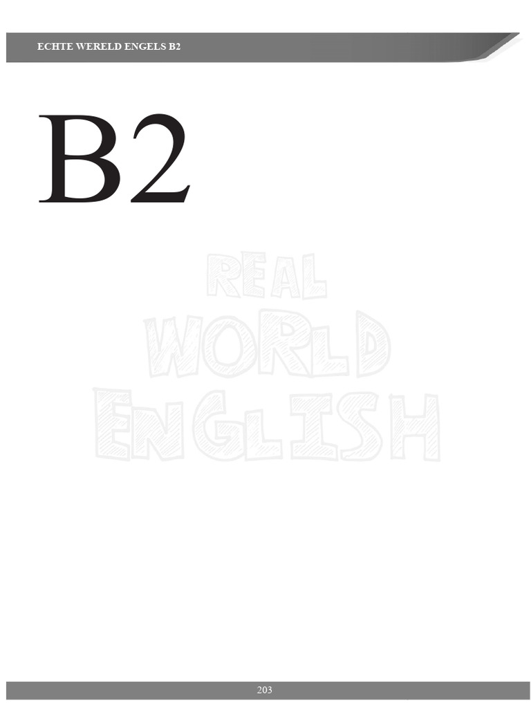 Echte Wereld Engels B2 Docentengids | PDF